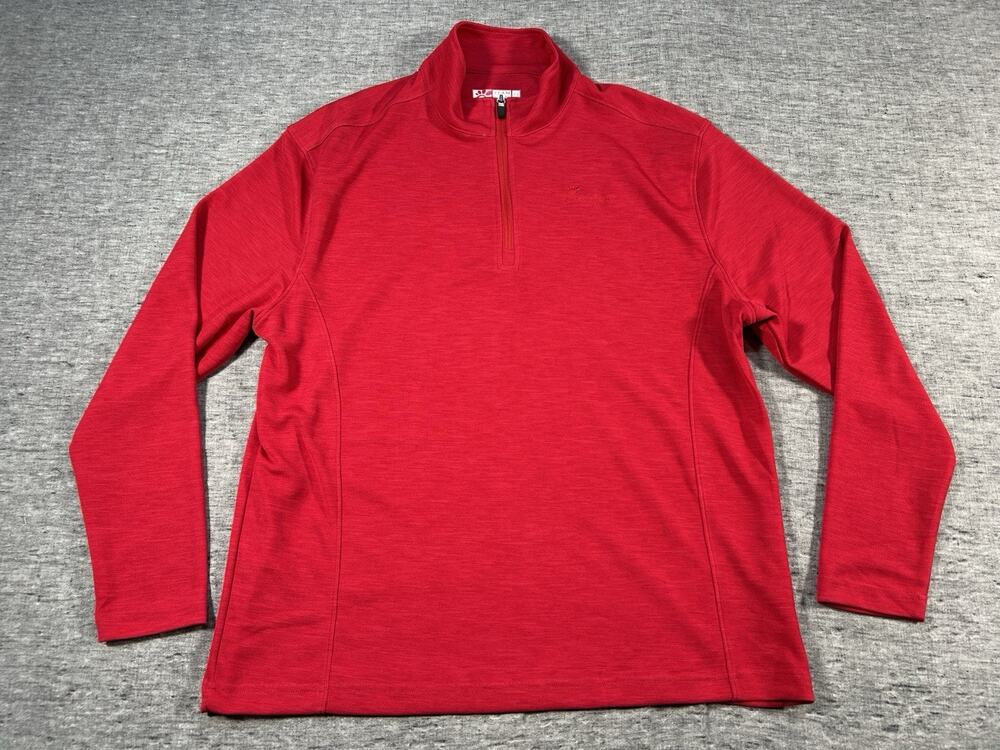 Chick-Fil-A Oobe 1/4-Zip Sweater Mens Large Red Fast Food Uniform Workwear